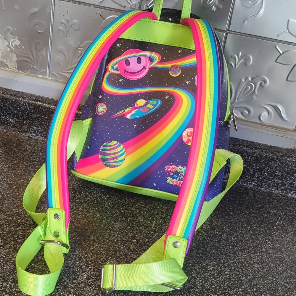 Lisa Frank Alien Loungefly Bag Zoomer And Zorbit - Picture 3 of 11